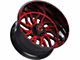 TIS 544MBR Gloss Black with Red Tint Accent 6-Lug Wheel; 20x12; -44mm Offset (17-24 Titan)