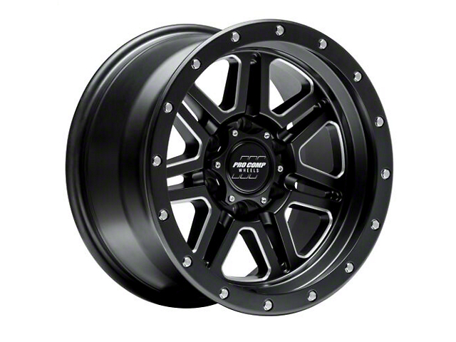 Pro Comp Wheels 62 Series Apex Satin Black Milled 6-Lug Wheel; 20x10; -18mm Offset (15-20 Tahoe)