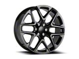 OE Concept GMC Snowflake Replica Gloss Black 6-Lug Wheel; 24x10; 24mm Offset (19-26 Silverado 1500)