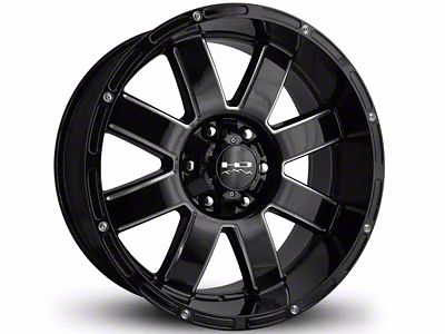 HD Off-Road Wheels 8 Point Gloss Black Milled 6-Lug Wheel; 20x9; -12mm Offset (2024 Tacoma)