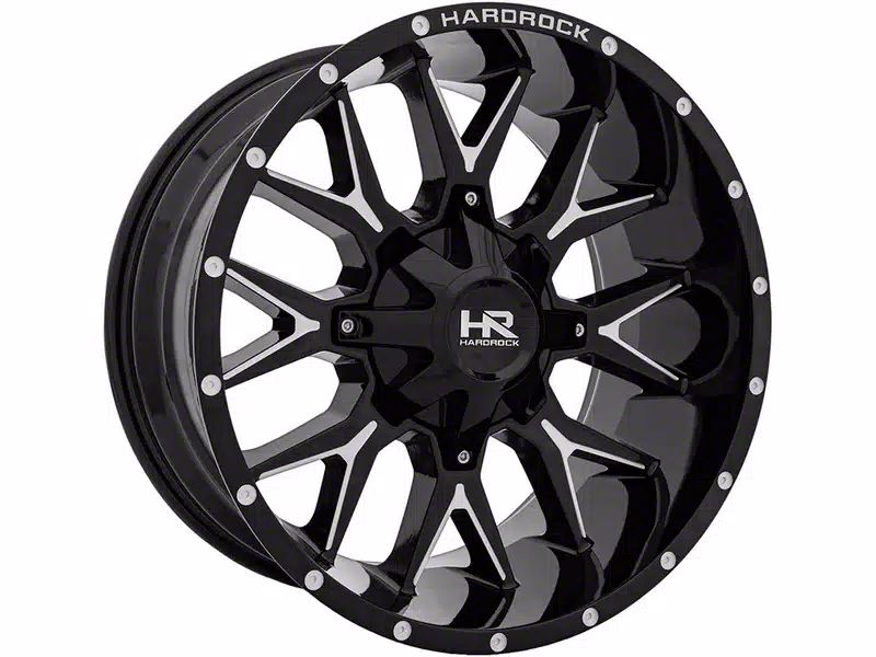 Hardrock Offroad Affliction Gloss Black Milled 6Lug Wheel; 20x9