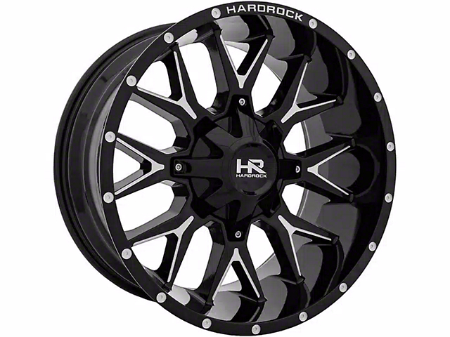 Hardrock Offroad Affliction Gloss Black Milled 6-Lug Wheel; 20x9; 18mm Offset (16-23 Titan XD)