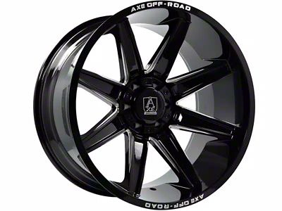 Axe Wheels Atremis Gloss Black Milled 6-Lug Wheel; 20x9.5; 15mm Offset (17-24 Titan)