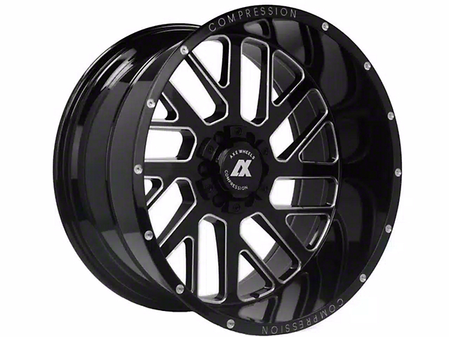 Axe Wheels AX2.0 Gloss Black Milled 6-Lug Wheel; 20x10; -19mm Offset (16-23 Titan XD)