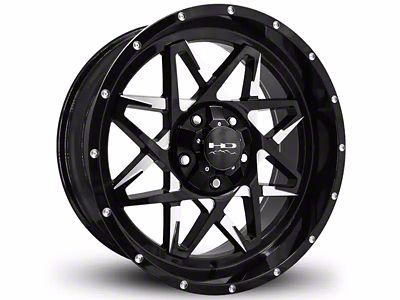 HD Off-Road Wheels Caliber Gloss Black Milled 6-Lug Wheel; 20x10; -40mm Offset (22-24 Bronco Raptor)