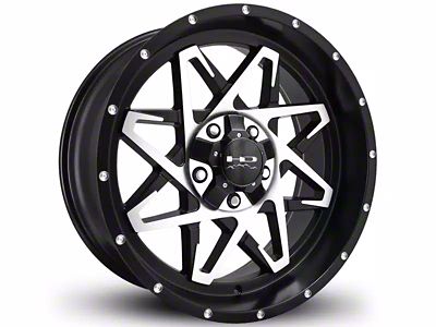 HD Off-Road Wheels Caliber Satin Black Machined 6-Lug Wheel; 20x10; -25mm Offset (2024 Tacoma)