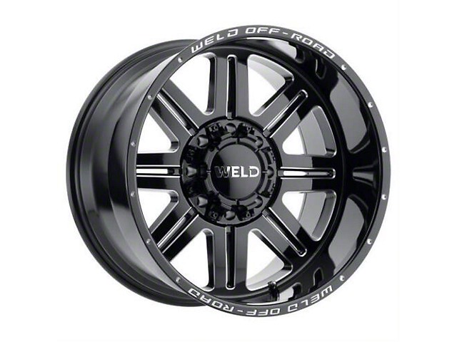 Weld Off-Road Chasm Gloss Black Milled 6-Lug Wheel; 22x14; -70mm Offset (16-23 Titan XD)