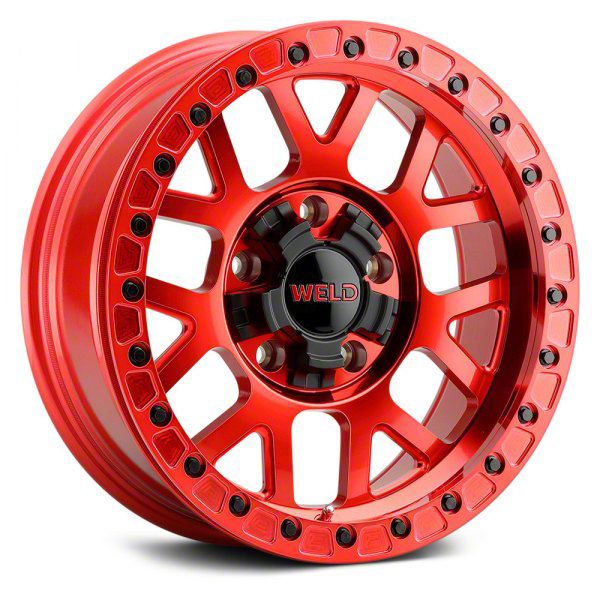 Weld Off-Road Bronco Cinch Beadlock Candy Red 6-Lug Wheel; 17x9; -12mm ...