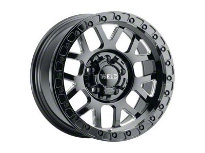 Weld Off-Road Cinch Beadlock Gloss Black Milled 6-Lug Wheel; 17x9; -12mm Offset (22-24 Bronco Raptor)