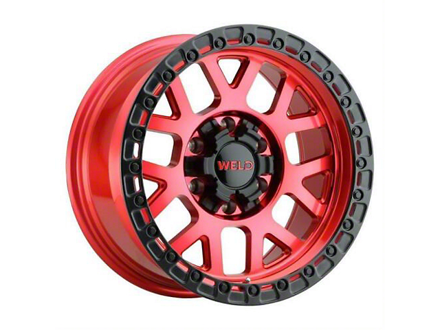 Weld Off-Road Cinch Candy Red 6-Lug Wheel; 20x10; 13mm Offset (16-23 Titan XD)