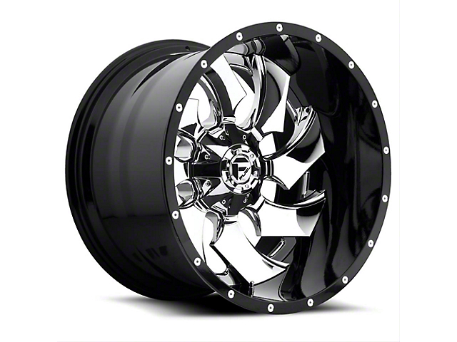 Fuel Wheels Cleaver Chrome with Gloss Black 6-Lug Wheel; 22x10; -13mm Offset (04-15 Titan)