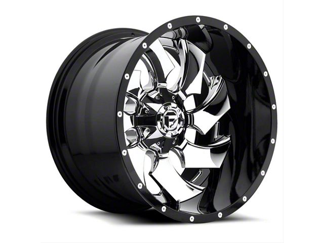 Fuel Wheels Cleaver Chrome with Gloss Black 6-Lug Wheel; 22x10; -13mm Offset (17-24 Titan)