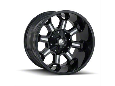 Mayhem Wheels Combat Gloss Black Milled 6-Lug Wheel; 18x9; -12mm Offset (04-15 Titan)