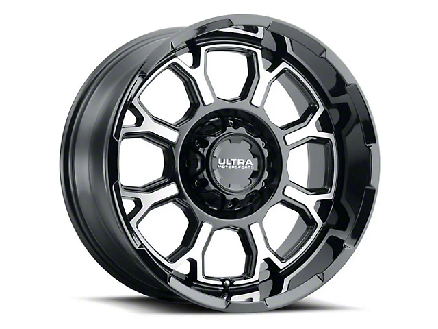 Ultra Wheels Commander Gloss Black Machined 6-Lug Wheel; 18x9; 18mm Offset (16-23 Titan XD)
