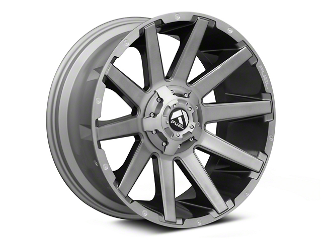 Fuel Wheels Contra Platinum Brushed Gunmetal 6-Lug Wheel; 20x9; 2mm Offset (16-23 Titan XD)