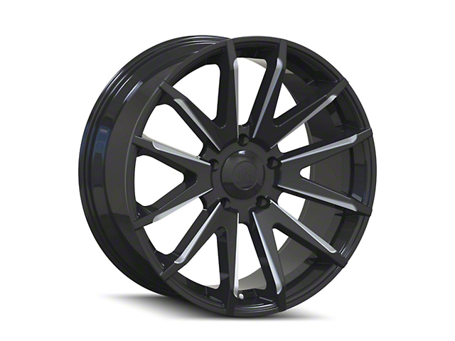 Mayhem Wheels Crossfire Gloss Black Milled 6-Lug Wheel; 20x9.5; 10mm Offset (07-14 Tahoe)