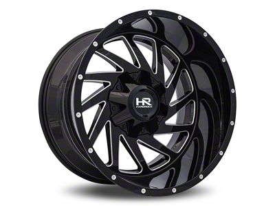 Hardrock Offroad Crusher Gloss Black Milled 6-Lug Wheel; 20x10; -19mm Offset (2024 Tacoma)