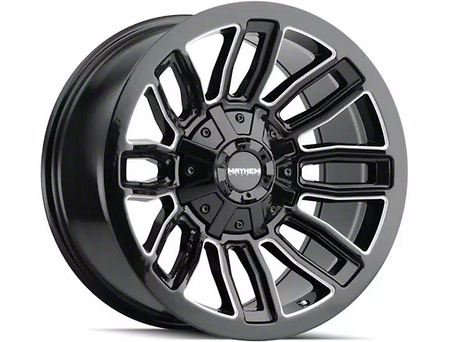 Mayhem Wheels Decoy Gloss Black Milled 6-Lug Wheel; 20x9; 11mm Offset (16-23 Titan XD)