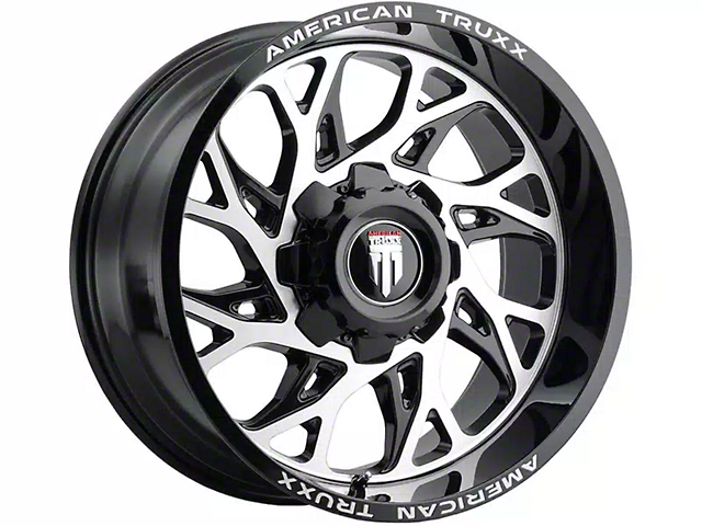 American Truxx Destiny Gloss Black Machined 6-Lug Wheel; 20x12; -44mm Offset (16-23 Titan XD)