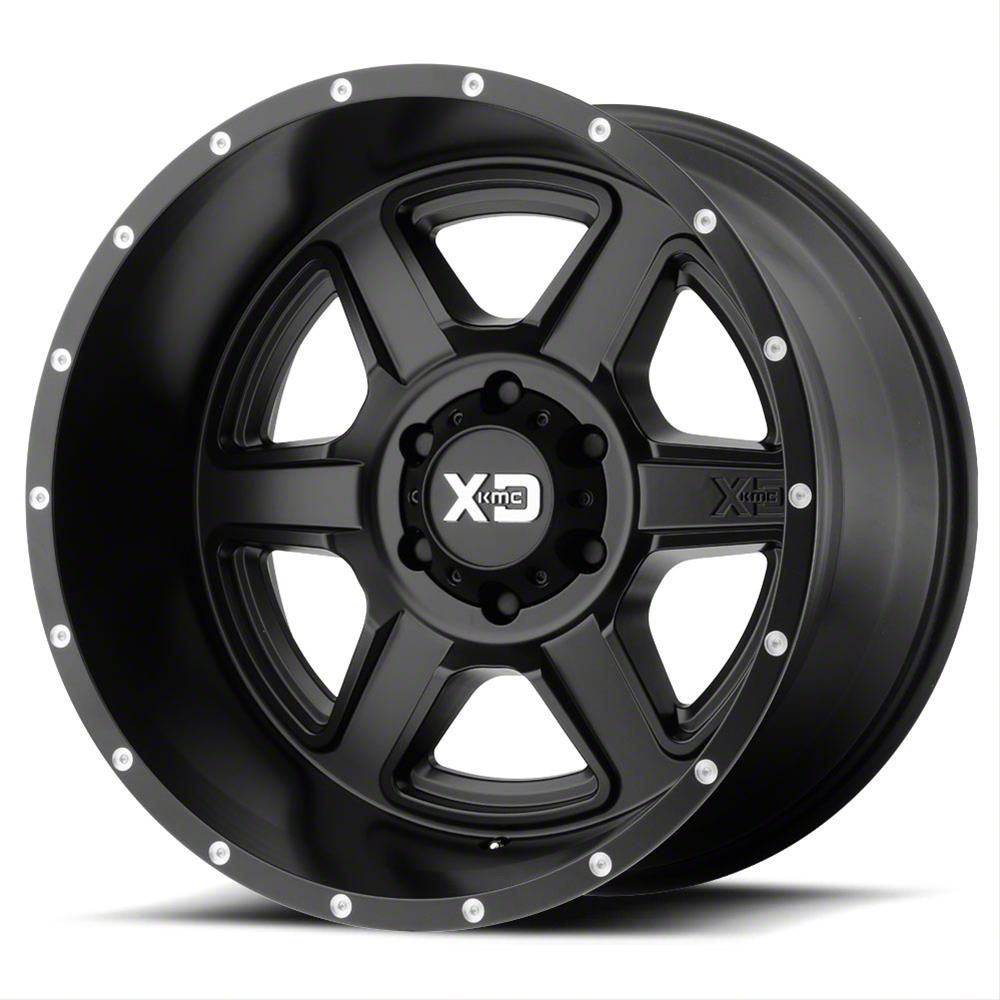 XD Fusion Satin Black 6-Lug Wheel; 20x9; 18mm Offset (16-23 Titan XD)