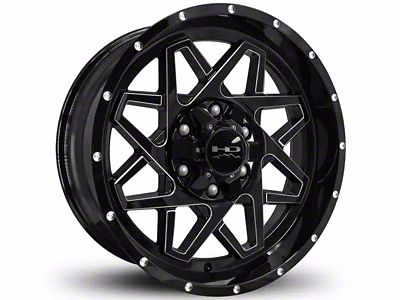 HD Off-Road Wheels Gridlock Gloss Black Milled 6-Lug Wheel; 20x10; -25mm Offset (2024 Tacoma)