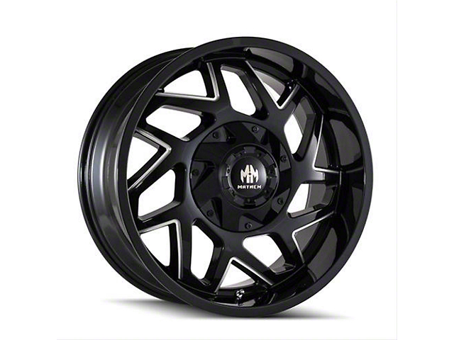 Mayhem Wheels Hatchet Gloss Black Milled 6-Lug Wheel; 20x10; -19mm Offset (07-14 Tahoe)