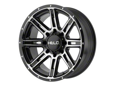 HELO HE900 Gloss Black Machined 6-Lug Wheel; 17x9; -12mm Offset (2024 Tacoma)