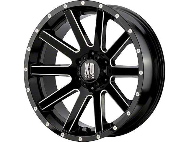 XD Heist Gloss Black Milled 6-Lug Wheel; 20x9; 18mm Offset (07-14 Tahoe)