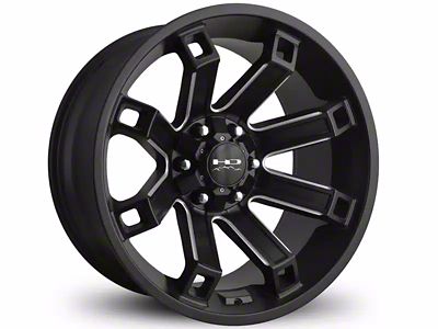 HD Off-Road Wheels Hollow Point Satin Black Milled 6-Lug Wheel; 20x10; -35mm Offset (22-24 Bronco Raptor)