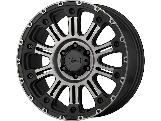 XD Hoss II Satin Black Machined Gray Tint 6-Lug Wheel; 17x9; -12mm Offset (07-14 Tahoe)