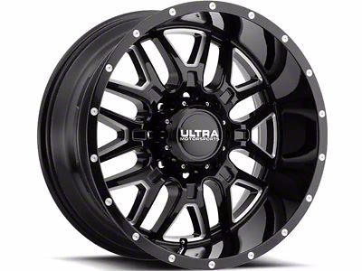 Ultra Wheels Hunter Gloss Black Milled 6-Lug Wheel; 20x9; 18mm Offset (2024 Tacoma)
