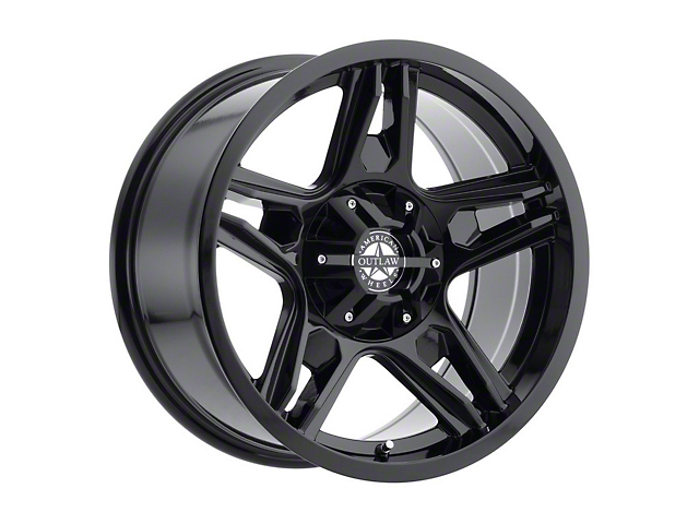 American Outlaw Wheels Lonestar Gloss Black 6-Lug Wheel; 17x8.5; -10mm Offset (15-20 Yukon)