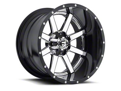 Fuel Wheels Maverick Chrome with Gloss Black Lip 6-Lug Wheel; 22x14; -70mm Offset (2024 Tacoma)