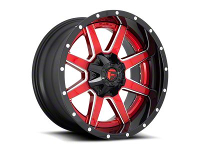 Fuel Wheels Maverick Gloss Red Milled 6-Lug Wheel; 22x12; -44mm Offset (2024 Tacoma)