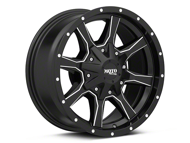 Moto Metal MO970 Satin Black Milled 6-Lug Wheel; 17x9; -12mm Offset (21-23 Yukon)