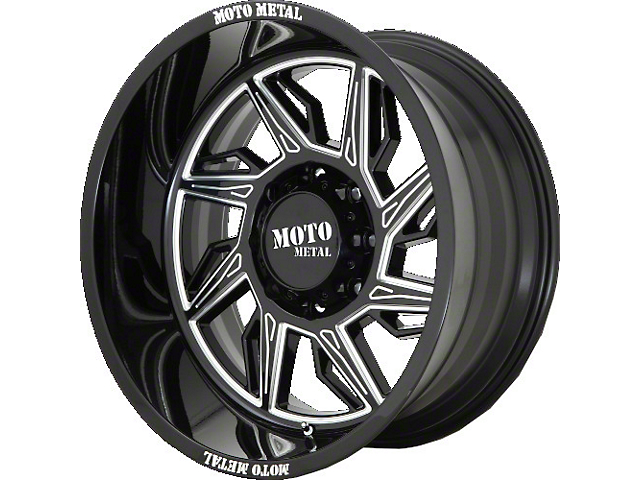 Moto Metal MO997 Hurricane Gloss Black Milled 6-Lug Wheel; Right Directional; 22x12; -44mm Offset (21-23 Yukon)