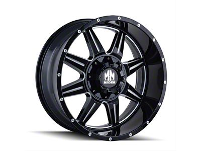 Mayhem Wheels Monstir Gloss Black Milled 6-Lug Wheel; 20x9; 0mm Offset (17-24 Titan)