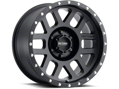Method Race Wheels MR306 Mesh Matte Black 6-Lug Wheel; 18x9; 18mm Offset (17-24 Titan)