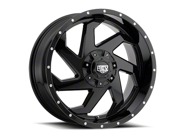 REV Wheels Off Road 895 Series Gloss Black 6-Lug Wheel; 20x9; -12mm Offset (04-15 Titan)