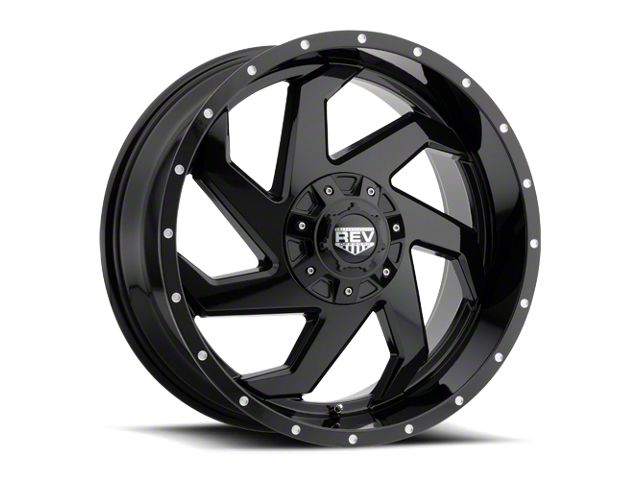 REV Wheels Off Road 895 Series Gloss Black 6-Lug Wheel; 20x9; -12mm Offset (16-24 Titan XD)