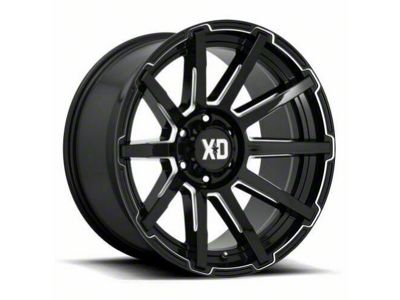 XD Outbreak Gloss Black Milled 6-Lug Wheel; 18x9; 12mm Offset (04-15 Titan)