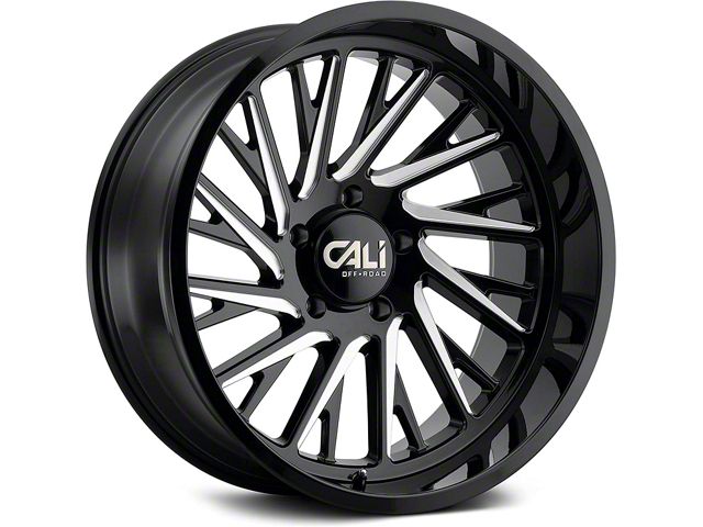 Cali Off-Road Purge Gloss Black Milled 6-Lug Wheel; 20x12; -51mm Offset (17-24 Titan)