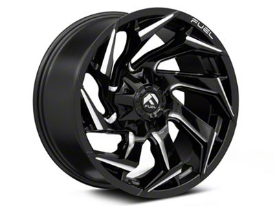 Fuel Wheels Reaction Gloss Black Milled 6-Lug Wheel; 18x9; 1mm Offset (16-24 Titan XD)