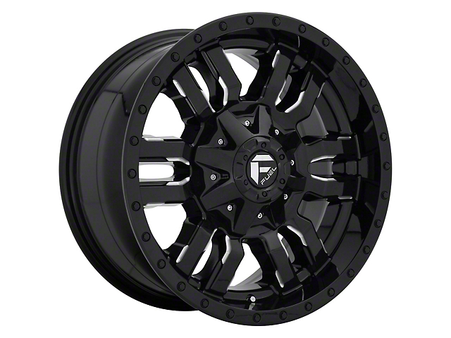 Fuel Wheels Sledge Gloss Black Milled 6-Lug Wheel; 20x10; -19mm Offset (16-23 Titan XD)