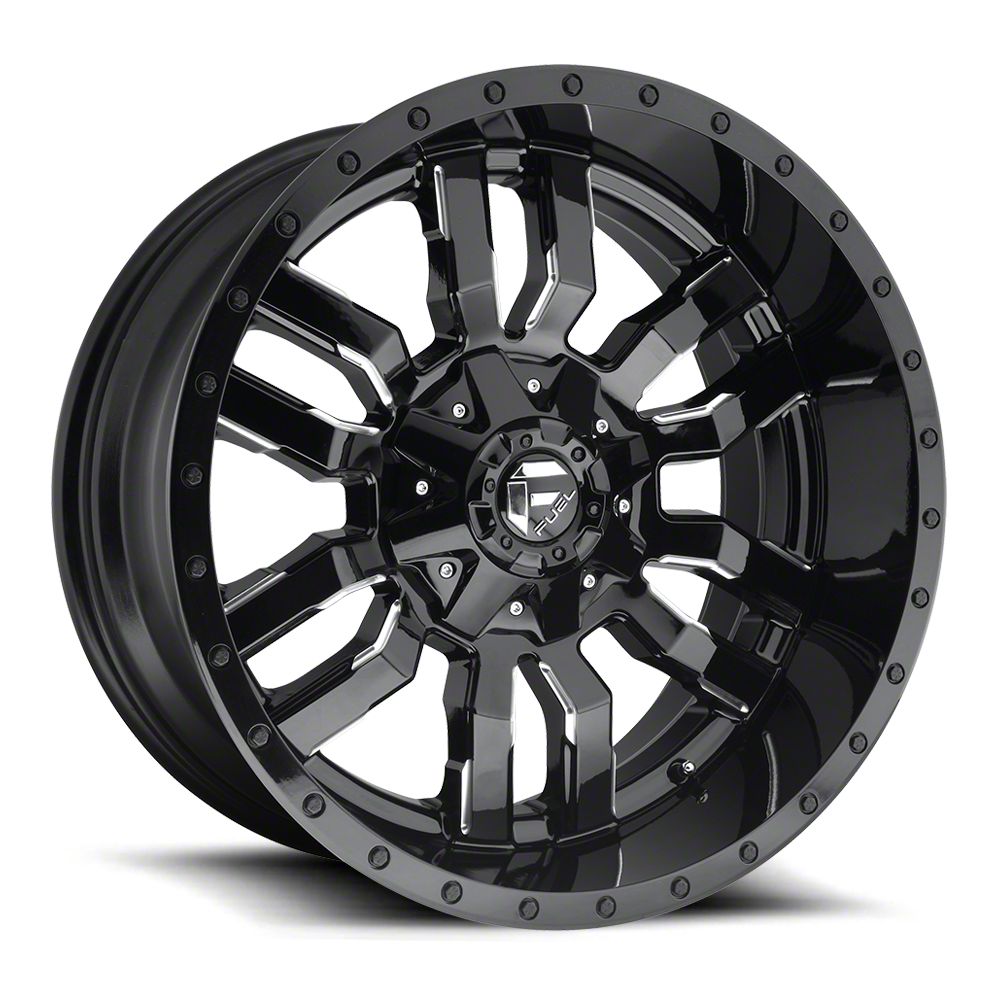 Fuel Wheels Sledge Gloss Black Milled 6-Lug Wheel; 20x9; 20mm Offset (16-23 Titan XD)