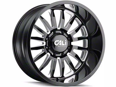 Cali Off-Road Summit Gloss Black Milled 6-Lug Wheel; 20x9; 0mm Offset (04-15 Titan)