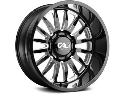 Cali Off-Road Summit Gloss Black Milled 6-Lug Wheel; 20x10; -25mm Offset (16-24 Titan XD)