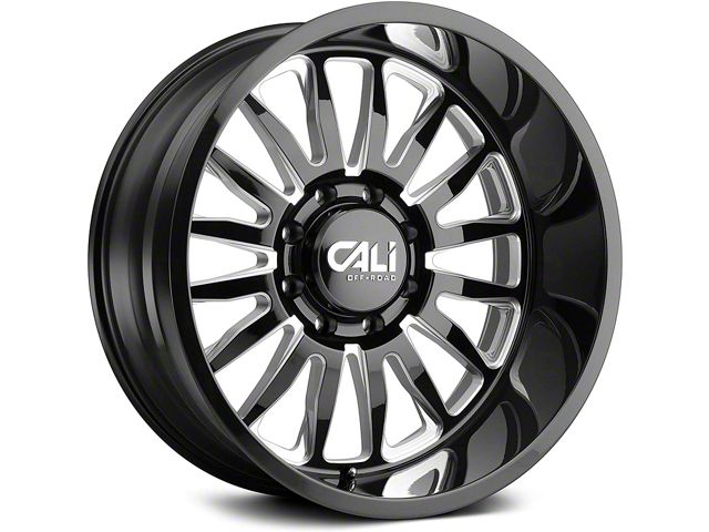 Cali Off-Road Summit Gloss Black Milled 6-Lug Wheel; 20x10; -25mm Offset (16-24 Titan XD)