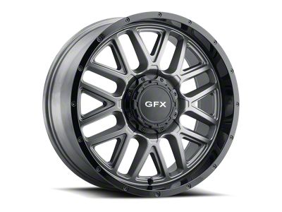 G-FX TM-5 Matte Gray with Matte Black Lip 6-Lug Wheel; 20x9; 0mm Offset (17-24 Titan)