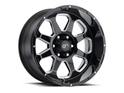 G-FX TR-10 Gloss Black Milled 6-Lug Wheel; 20x9; 12mm Offset (17-24 Titan)